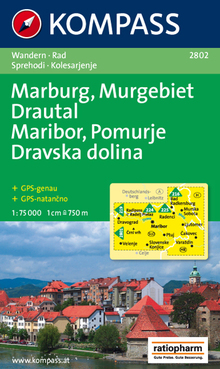KOMPASS Wanderkarte Marburg/Maribor - Murgebiet/Pomurje - Drautal/Dravska dolina, MAIRDUMONT: KOMPASS-Wanderkarten