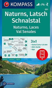 KOMPASS Wanderkarte 051 Naturns, Latsch, Schnalstal, Naturno, Laces, Val Senales, MAIRDUMONT: KOMPASS-Wanderkarten