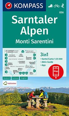 KOMPASS Wanderkarte 056 Sarntaler Alpen, Monti Sarentini, MAIRDUMONT: KOMPASS-Wanderkarten