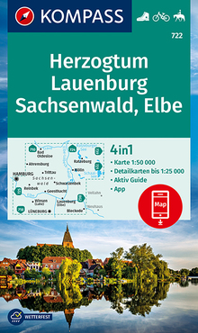 KOMPASS Wanderkarte Herzogtum Lauenburg, Sachsenwald, Elbe, MAIRDUMONT: KOMPASS-Wanderkarten