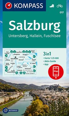 KOMPASS Wanderkarte 017 Salzburg, Untersberg, Hallein, Fuschlsee, MAIRDUMONT: KOMPASS-Wanderkarten