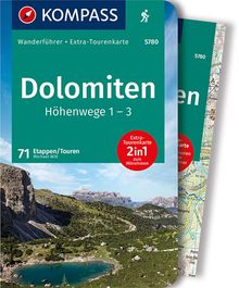 Dolomiten Höhenweg 1 bis 3, 71 Touren, KOMPASS Wanderführer
