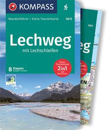 Lechweg mit Lechschleifen, 16 Touren und Etappen mit Extra-Tourenkarte, MAIRDUMONT: KOMPASS Wanderführer