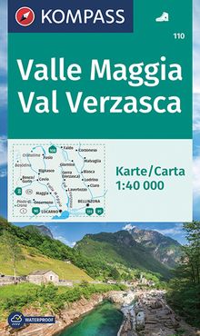 KOMPASS Wanderkarte 110 Valle Maggia, Val Verzasca 1:40000, KOMPASS-Wanderkarten