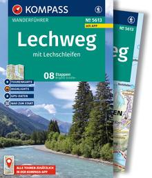 Lechweg mit Lechschleifen, 16 Touren und Etappen mit Extra-Tourenkarte, MAIRDUMONT: KOMPASS Wanderführer