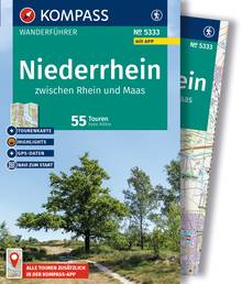 Niederrhein, zwischen Rhein und Maas, 55 Touren mit Extra-Tourenkarte, MAIRDUMONT: KOMPASS Wanderführer