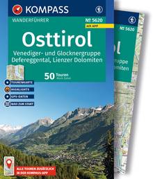 Osttirol, Venediger- und Glocknergruppe, Defereggental, Lienzer Dolomiten, 50 Touren mit Extra-Tourenkarte, MAIRDUMONT: KOMPASS Wanderführer