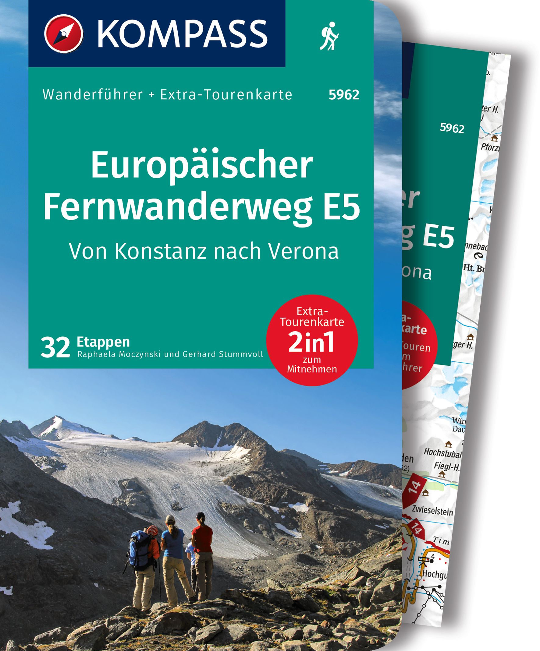 MAIRDUMONT Europäischer Fernwanderweg E5, Von Konstanz nach Verona, 32 Etappen mit Extra-Tourenkarte