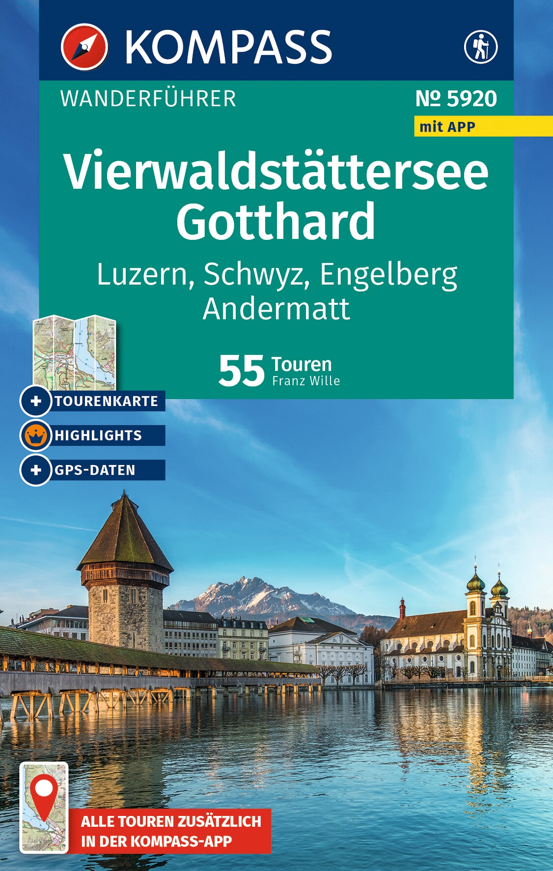 MAIRDUMONT Vierwaldstättersee, Gotthard, 55 Touren mit Extra-Tourenkarte